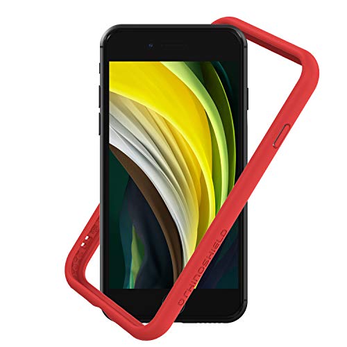 RhinoShield Bumper Compatible with [iPhone SE2 / SE (2020) / 8/7] | CrashGuard NX - Shock Absorbent Slim Design Protective Cover [3.5M / 11ft Drop Protection] - Red