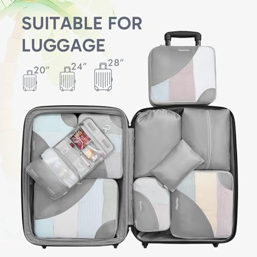 Image of OlarHike Packing Cubes for Travel,10 Set,Gray