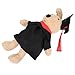 Zerodeko Bambola di Laurea Delicata Bambola del Coniglietto Ornament Ornament Supply Plushed Animal Animal Toy Regalo di Laurea Personalizzato (Brown)