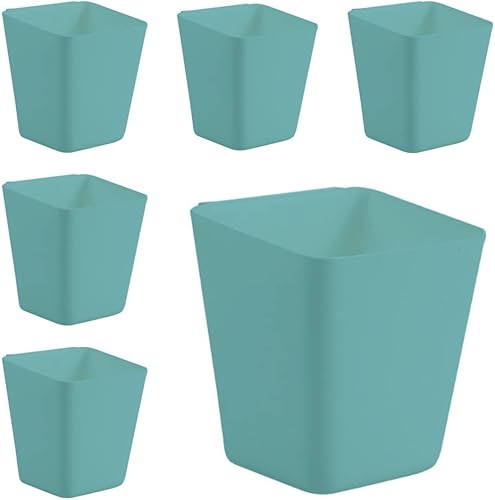 Paquete de 6 portavasos colgantes, organizadores de pared, accesorios de carrito rodante, soportes colgantes para bolígrafos, contenedores de