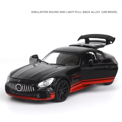 Image of PLUSPOINT Die cast Metal AMG-GT3 Sportz 1:24 Car Realistic Scale Model, Pull Back Diecast Classic Vehicles Alloy Simulation Supercar with Lights and Sound Collection and Gift for Aldult, Kids
