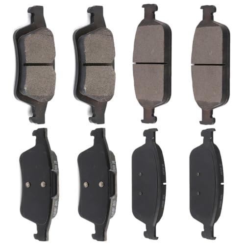 Image of AUTOMUTO 8PCS Front & Rear Semi-Metallic Disc Brake Pads Set D1095 D1668 for Ford Escape 2013-2016, Focus 2013-2018, Transit Connect 2014-2019