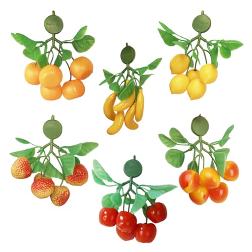 Imanes decorativos de frutas artificiales para nevera x6 miniatura 1