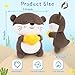 Achwishap Otter Stuffed Animal,Soft Otter Plush-14” Kawaii Birthday Gifts for Kids,Cute Plushies Animal Plush Toys Cuddle Pillow for Girls Boys Adults,Yellow Shell Plushies Decoration