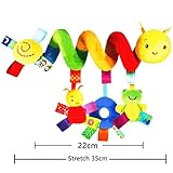zhongdada Spiral Pram Toys for Babies -Plush Hanging Baby Rattle Sensory Toys for Crib Mobile Bassinet for 0 3 6 9 12 Boys Girls 100g - Image 2