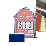 Contador de Libros | Impreso En 3D Con Tarjetas De Números | Cartel De Seguimiento De Libros Para Estantería,Para Niños, Lectores, Estudiantes, Profesores, Hogar, Oficina, Biblioteca Y