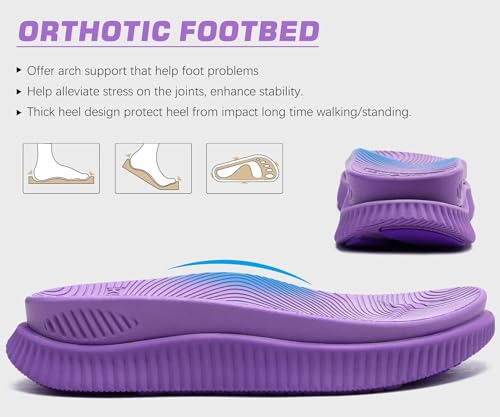 Image of KuaiLu Womens Orthotic Flip Flops with Arch Support Cushion Recovery Sandal