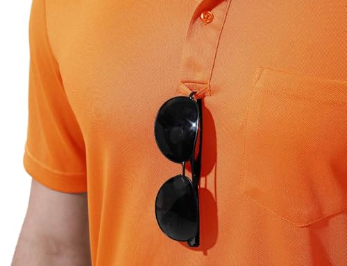 Image of Rdruko Men's Polo Shirts Short Sleeve Quick Dry Outdoor Golf Sports Shirts with Pocket