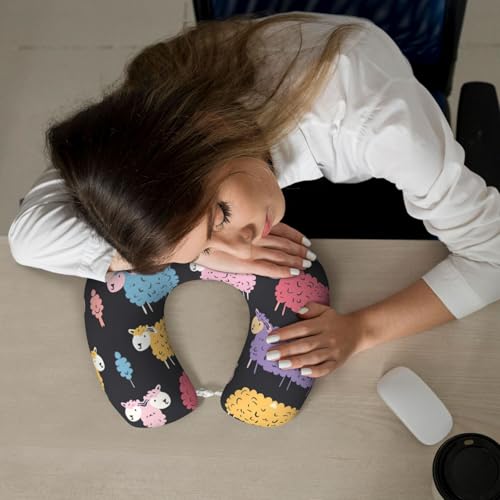 Almohada de viaje de espuma viscoelástica color negro miniatura 7