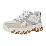 Guess Women's Norina Sneaker, Light Grey Multi 050, 7.5