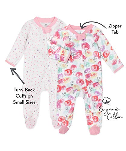 Image of HonestBaby Baby 2-Pack Organic Cotton Footed Pajama Sleep & Play