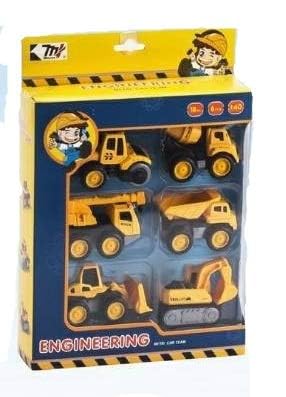 Toys Zone 1 Engineering Construction Team Set Included Dumper, Hydraulic Excavator, Bullldozer, Frok Lift, Front Loader, Cement Mixture Friction Truck Toys Set for 2+ Year Children (B0DHSFZLHS) Amazon Price History, Amazon Price Tracker