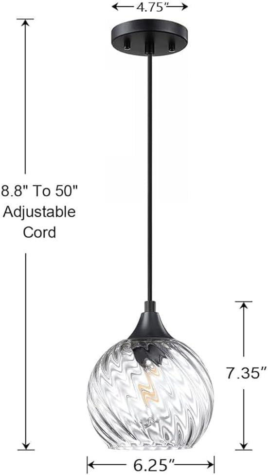Lámpara colgante de cristal que amplía estancias pequeñas 5