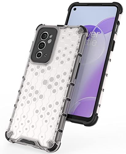 Image of Glasgow Back Case Cover Compatible with OnePlus 9RT 5G (Honeycomb Pattern) - Transparent