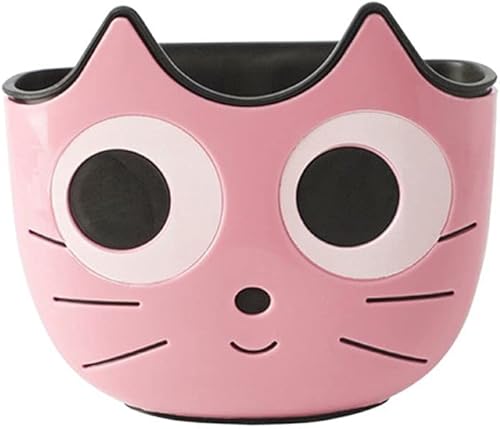 Miniatura 3 de LuckyBamboo Soporte para esponja para fregadero, bonita cesta de gadgets con hebilla para cocina, baño, organizador de lugar de trabajo (bule+rosa,