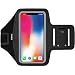Running & Exercise Armband for Samsung Galaxy S6 S5 S4 iPhone 6 / 6S (4.7), HTC One & More with Key Holder & Reflective Band (Black)
