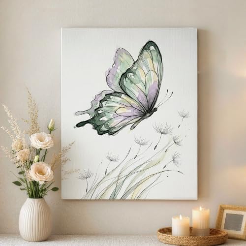 Cuadro de lienzo decorativo floral para estética de primavera en baños y salones