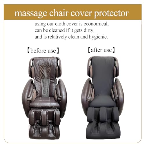 Miniatura 8 de Hardtry Funda Para Sillon De Masaje,Protector De Silla De Masaje Tejido Elástico Lavable Cubierta Polvo Para Sillones De Masaje De Gravedad Cero Reclinable Color : Black, Size : Whole Body