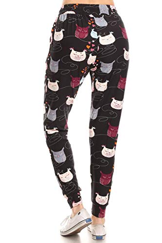Image of Leggings Depot Premium Jogger Women's Popular Print High Waist Track Pants(S-XL)