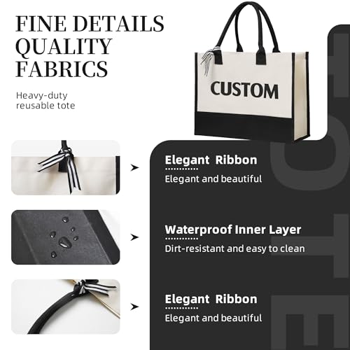 Bolsa Tote de Lona Personalizada para Mujer miniatura 6