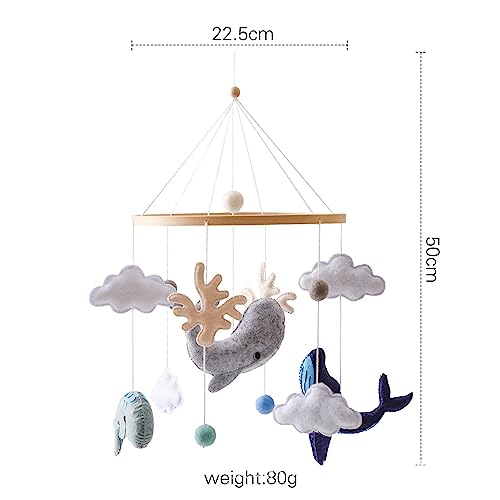 Support mobile en bois pour lit de bébé et table à langer nuages - 6