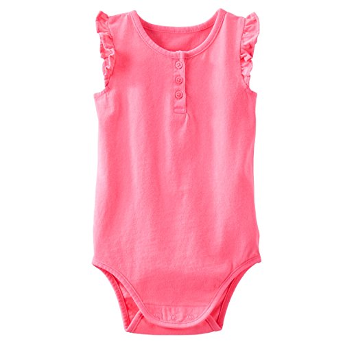 Carters OshKosh Ropa de Bebé Traje Niñas Mono de Manga Flutter-Pink - Rosa -