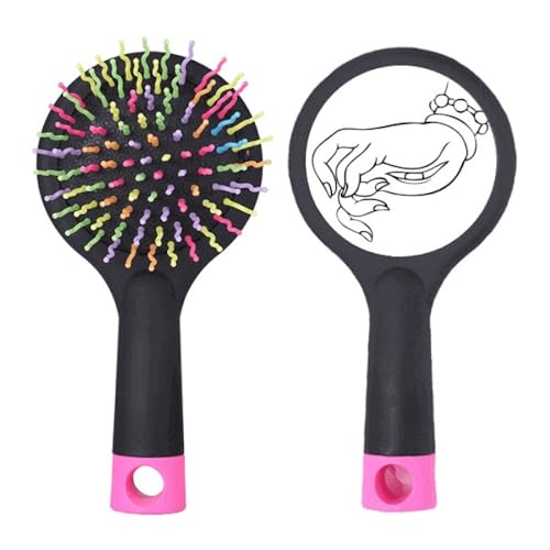 Brosse à cheveux motif visage pour démêler les nœuds sans douleur au salon