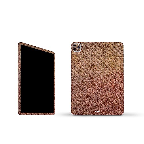 Image of MightySkins Carbon Fiber Skin Compatible with Apple iPad Pro 11 inch M2 4th Gen (2022) Full Wrap Kit - Brown Pleather | Protective Durable Textured Carbon Fiber Finish | Easy to Apply | Made in The USA
