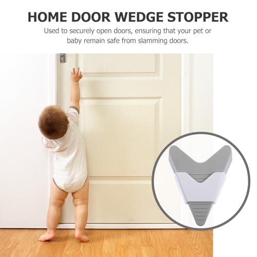 Cale de porte sans perçage : amortisseur en caoutchouc antibruit 3pcs