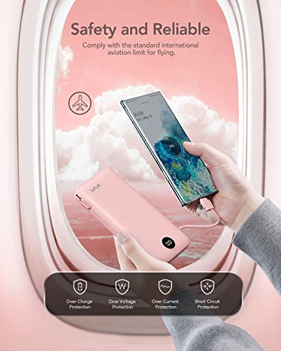 Vrurc Portable Charger 20000Mah, Fast Charging Power Bank Usb C,4 Output 2 Input Charging Bank Equipped With Led Display,Built-In Wall Plug And Cables,Cell Phone Replacement Battery For Smart Devices #TOP5