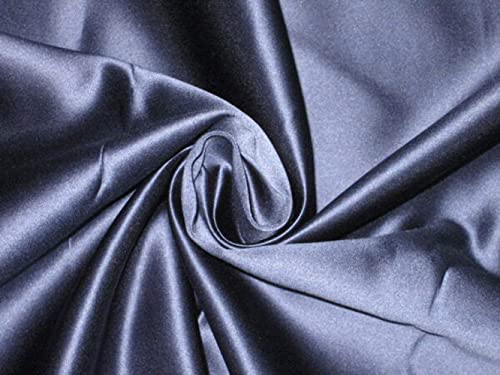 Soie néerlandaise bleu marine de 66 mommes pour tissu satiné au mètre de grande largeur