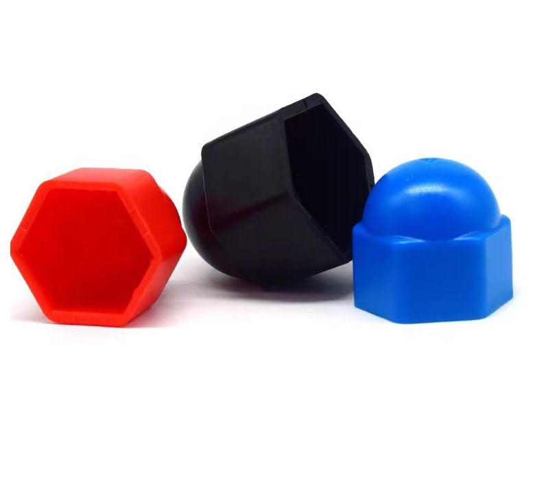 Rubber Pipe Cover,Plug Hole,Hex Nut,Pack of 10 Bolt Dome Cap,M32~M70 Plastic Protection Covers for Hexagon Screws, Bolts(White,M42*65 * 78mm)
