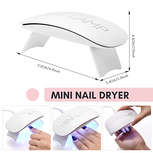 Makartt 6W Led Nail Dryer Curing Lamp 60S Timer Usb Portable For Gel Nails Based Polishes White C-01 #TOP5