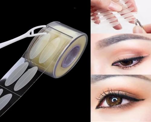 Image of Eyelid Tape, Double Eyelid Stickers, Invisible Waterproof Eyelid Shifter With Fork Rod With 600Pcs For Different Style Make Up