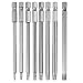 Produktbild Qibaok 8 Stück Torx Bits Schraubendreher Set Extra Lang(100mm) Magnetisch Sechskant Schaft Elektrische Schraubendreher Werkzeuge 1/4 Zoll T8-T40