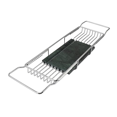 Elegante Vassoio Portaoggetti Estensibile Per Vasca Da Bagno - Design Di Alta Qualità Per Bagni Rilassanti, Contiene Libri, Bevande, Tablet E Telefoni. Ideale Per Gli Amanti Della Spa E Della Cura Di