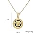 cmoonry Fashion Lion Head Pendant Necklace Gold/White Gold Plated AAA CZ Party Jewelry For Women Men 17.7
