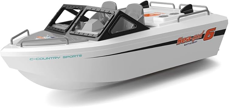 Mini RC Boat for Adults, 112 Scale 10 KM/H Electric Remote Control Jet Brushless Motor Speedboat Go-kart Boats Compact Waterproof Hobby Speedboat for Pool & Indoor Water Play