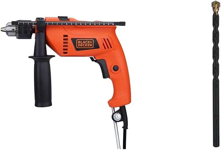 BLACK+DECKER HD555 550W 13mm Variable Speed Reversible Hammer Drill/Driver (HD555-IN)