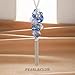 PEARL&CLUB Silver Long Tassel Necklaces for Women Boho Chain Necklace with Tassel Beaded Pendant Silver Fashion Jewelry Gifts for Women(Sapphire)