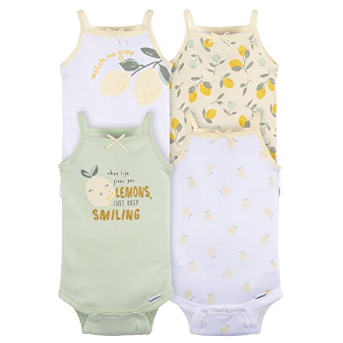 Image of Gerber Baby Girls' Multi-pack Sleeveless Onesies Bodysuit