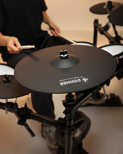 Donner Mute Cymbal for Electronic Drum Set, 17-inch Triple-Zone Crash/Ride Cymbal for Electric Drum Kit, 3 Zone E Cymbal for Digital Drum (CYB-17T) - image 7