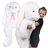 Giant Stuffed Easter Bunny Plush; Over 5 Feet High, 7' w/ Ears