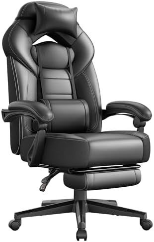 SONGMICS Chaise de Jeu, Chaise d'Ordinateur, Ergonomique, avec Re...