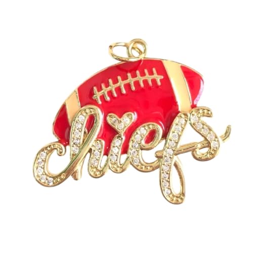 Breloques football en zircone pour création de bijoux sportifs homme et femme