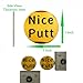 Caura Co. Golf Ball Marker for Men and Women 3Pcs Gold Novelty Golf Ball Markers with Funny Words, Unique Golf Gifts for Golfer Bag Putter Greens Driver Used Balls