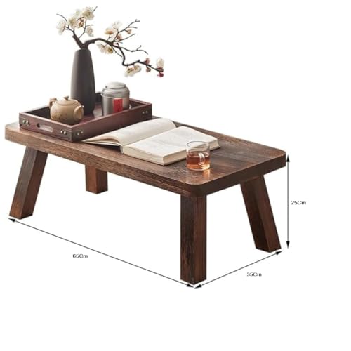 Image of 65Cm Japanese Style Sheesham Wood Coffee Table for Living Room, Dining Room, Bedroom, Kitchen, Office Home Decor (85 * 42 * 35 Cm)