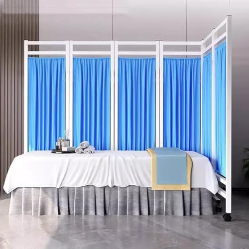 6 Ft Tall Foldable Privacy Screen on Wheels - Portable Room Divider for Medical Clinics, Nursing Homes, Spas & Labs - Ideal Privacy Solution for Patient Care and Comfort