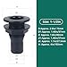 1-1/2in Thru Hull Fittings for Boats, ABS Plastic Through Hull Fitting, Thru-Hull Connector Fitting, Boat Plumbing Fittings Accessory, Thru Drain Connector for Boats, Yachts, Marine (Black/2Pack)