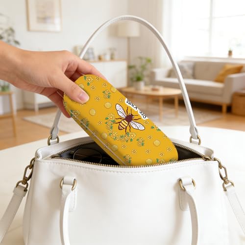Image of Glasses Case Hard Shell,Portable Protective Eyeglasses Case, Eyeglass Holder Box with Cleaning Cloth,for Women Men
